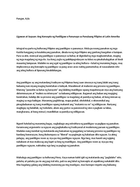 (DOC) Ligawan at Suyuan: Ang Konsepto ng .